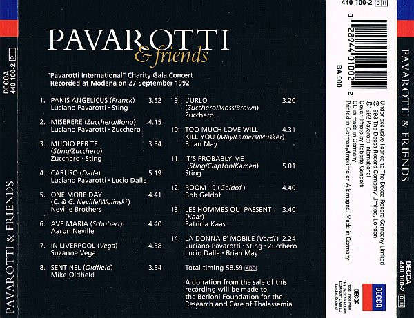 Pavarotti and Friends (Music CD)