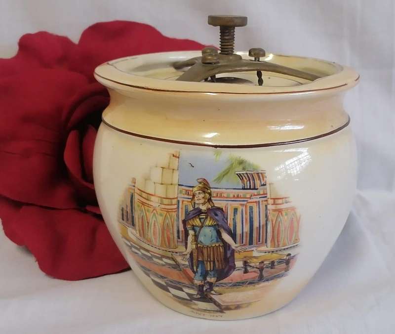 VINTAGE GRIMWADES SHAKESPEARE SERIES ANTONY AND CLEOPATRA TOBACCO JAR