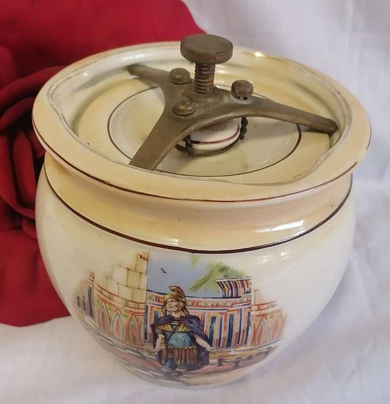 VINTAGE GRIMWADES SHAKESPEARE SERIES ANTONY AND CLEOPATRA TOBACCO JAR