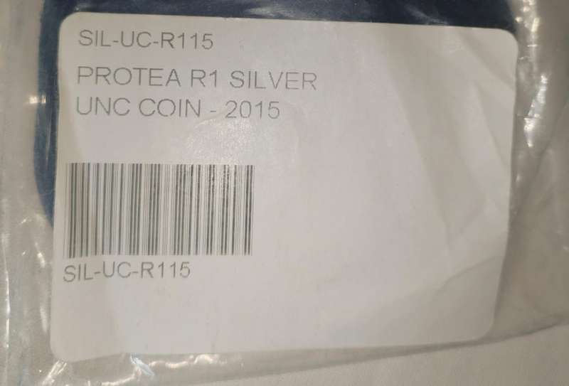 Collectors SA Mint Protea R1 Silver UNC Coin 2015 Still Sealed