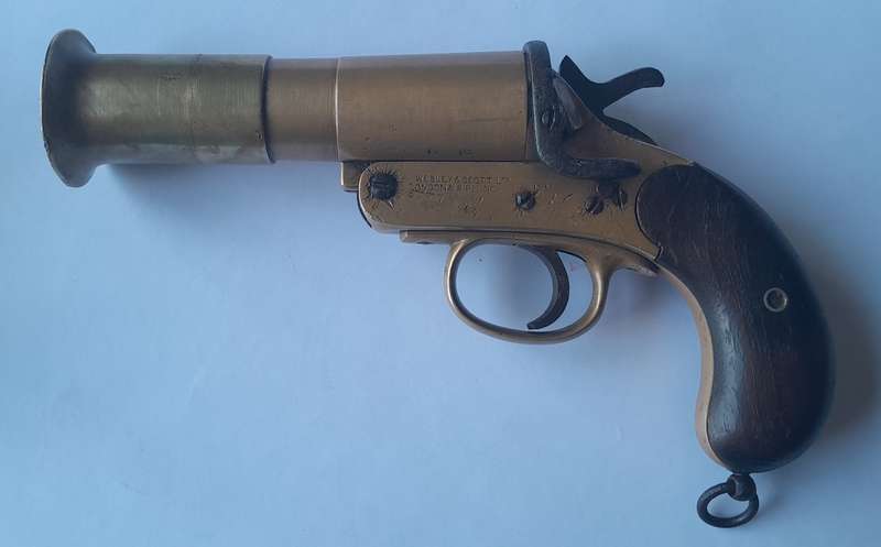 Rare WW1 Webley And Scott Flare Pistol.  Circa 1918.
