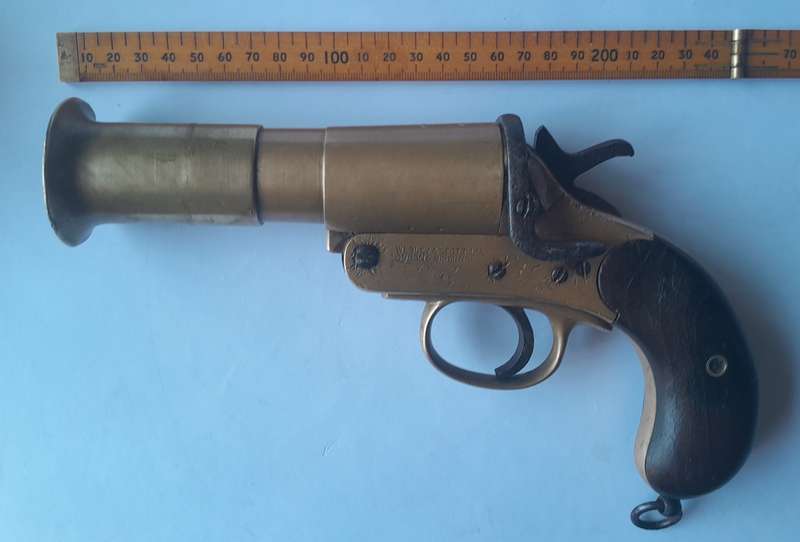 Rare WW1 Webley And Scott Flare Pistol.  Circa 1918.
