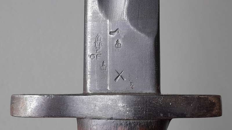 S.A. Police Issue WW2 1907 Pattern Wilkinson Sword Bayonet With Rare Brown Leather Scabbard.