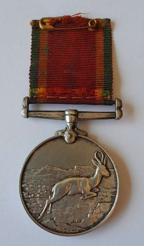 WW2 Full Sized Silver Africa Service Medal To ACF89887 A.C. Drake.