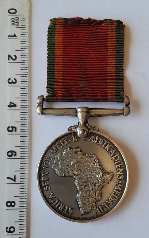 WW2 Full Sized Silver Africa Service Medal To ACF89887 A.C. Drake.