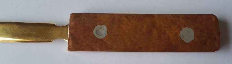 Vintage Hand Forged Solid Copper And Brass Letter Opener. 19.5 cm.
