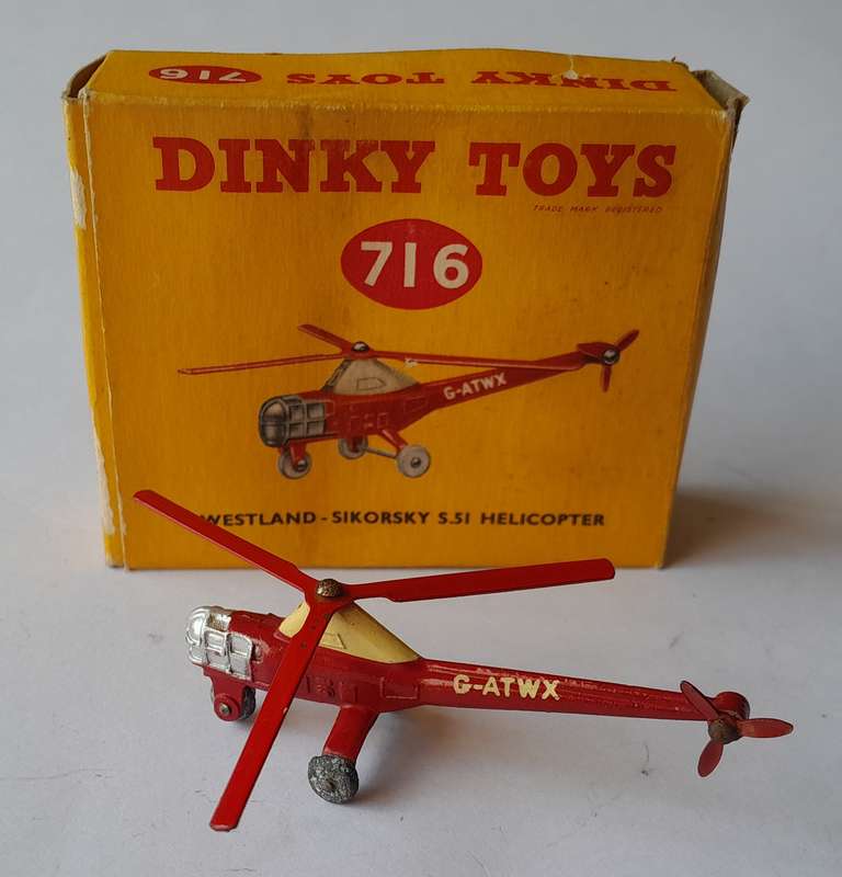Dinky Toys 716 Westland Sikorsky S.51 Helicopter In Original Box.