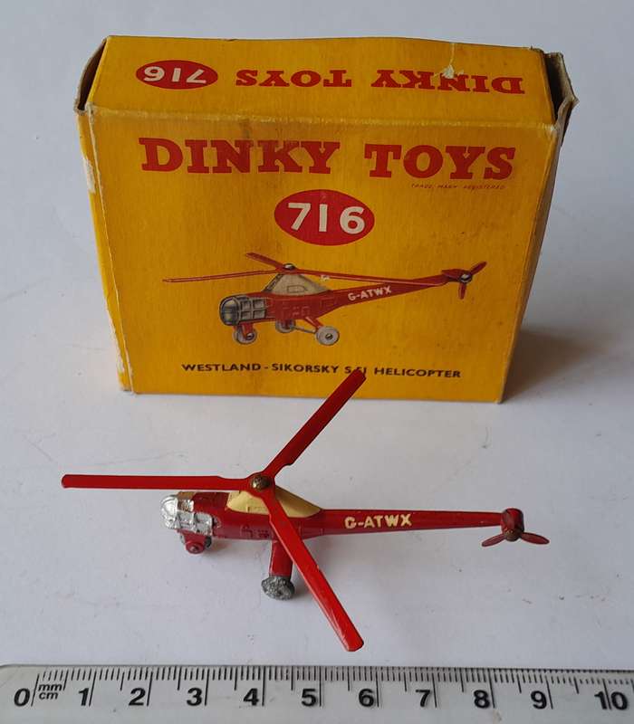 Dinky Toys 716 Westland Sikorsky S.51 Helicopter In Original Box.