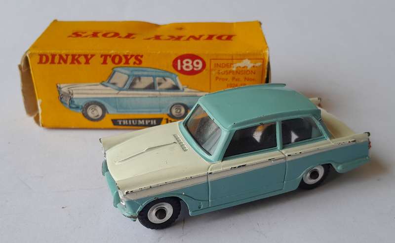 Dinky Toys 189 Triumph Herald In Original Box. 8.5cm.