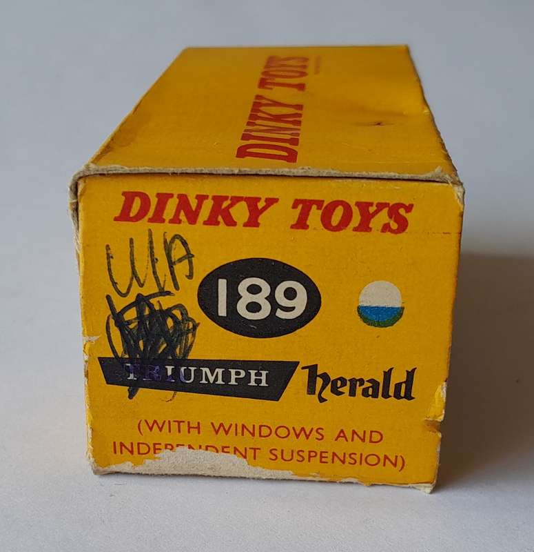Dinky Toys 189 Triumph Herald In Original Box. 8.5cm.
