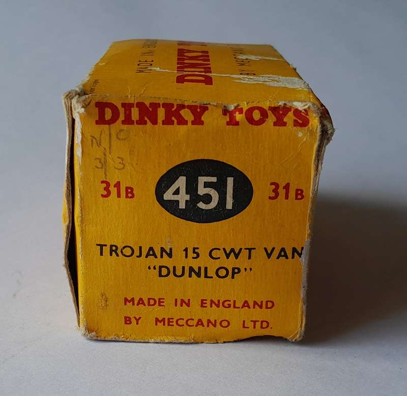 Dinky Toys 451 Trojan 15CWT Van "Dunlop" In Original Box.