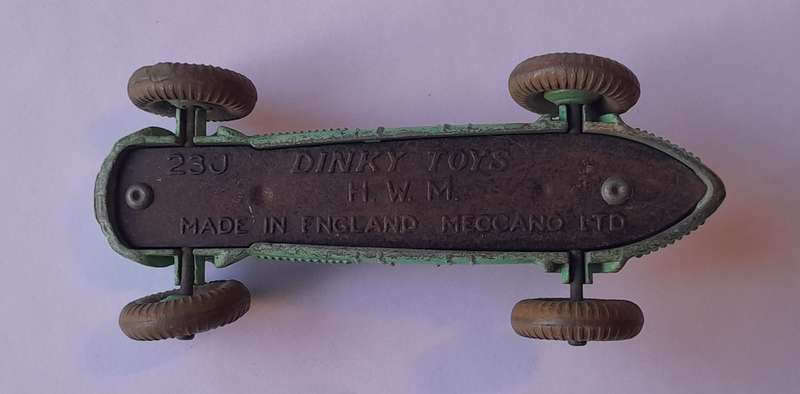 "Reserved". Dinky Toys 235 HWM Racing Car. 9.8cm.