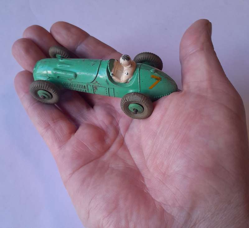 "Reserved". Dinky Toys 235 HWM Racing Car. 9.8cm.