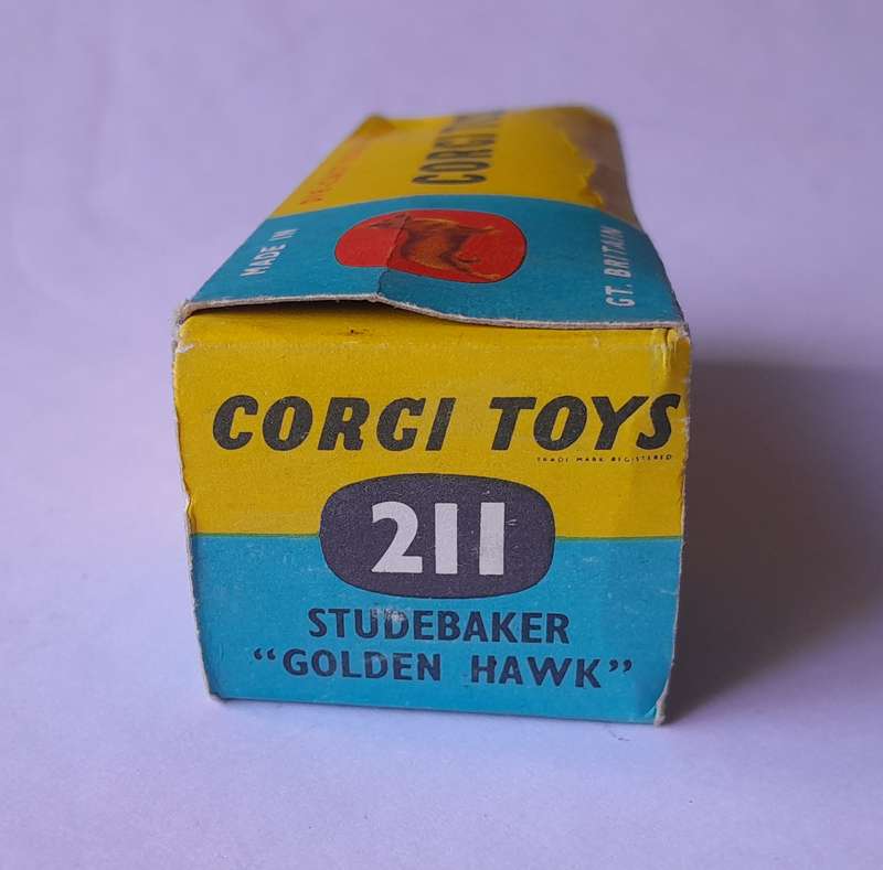 Corgi Toys 211 Studebaker Golden Hawk In Original Box. 11.4cm.