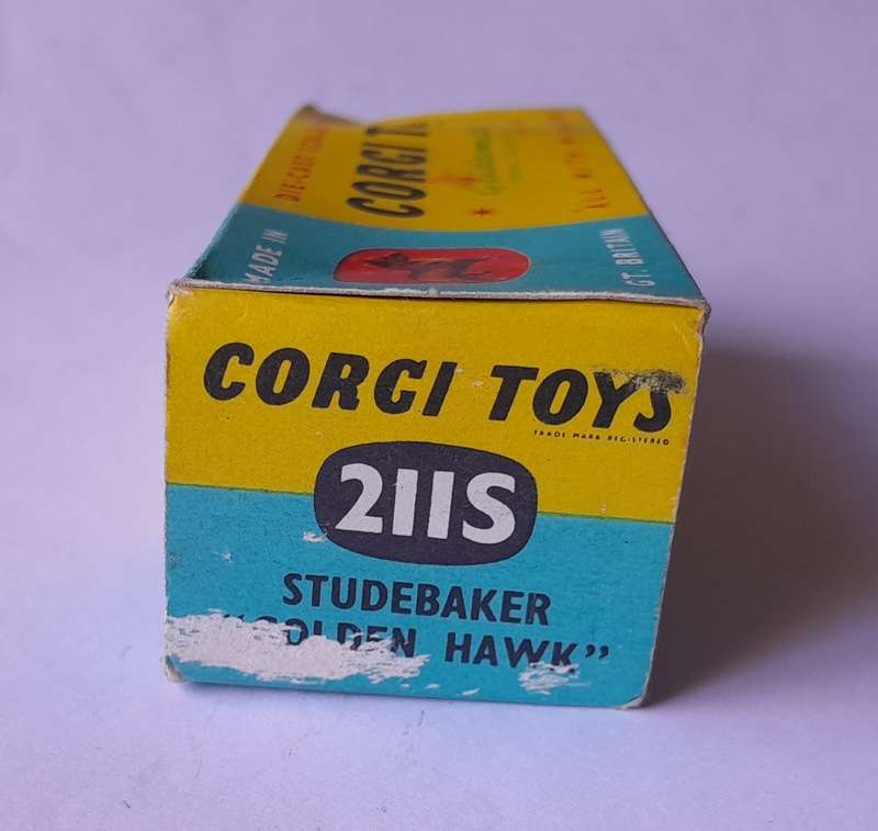 Corgi Toys 211S Studebaker Golden Hawk In Original Box. 11.4cm.