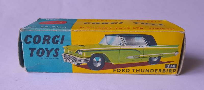 Corgi Toys 214 Ford Thunderbird In Original Box. 10.3cm.