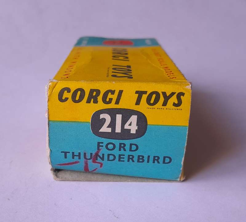 Corgi Toys 214 Ford Thunderbird In Original Box. 10.3cm.