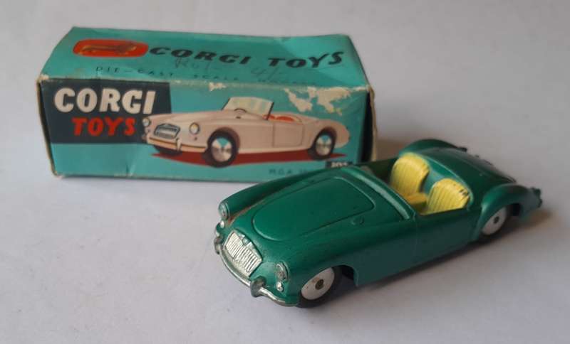 Corgi Toys 302 MGA Sports In Original Box. 8.9cm.