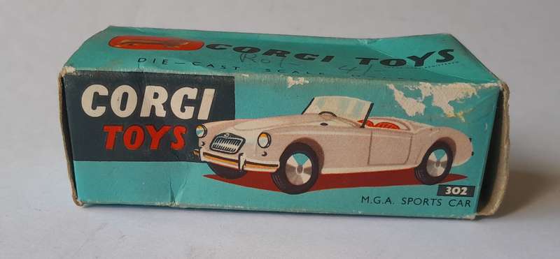 Corgi Toys 302 MGA Sports In Original Box. 8.9cm.