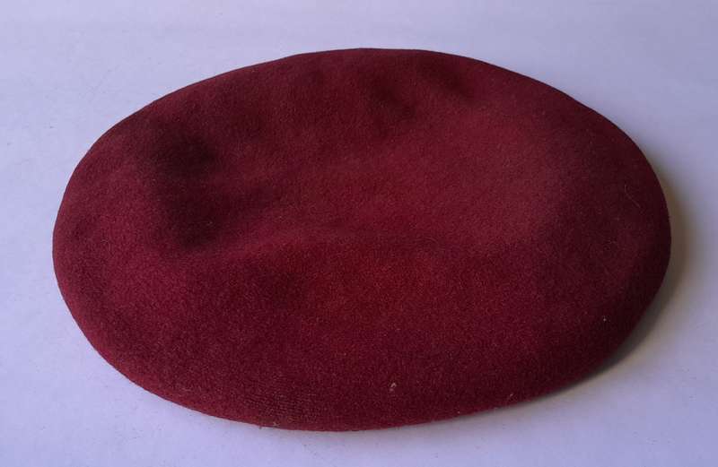 Vintage SADF Beret By "Specifico". Maroon. Dated 1992. Size : 53.