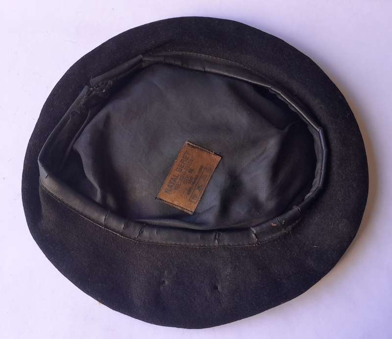 Vintage SADF Beret By "Natal Beret". Black. Dated : 1997. Size : 58.