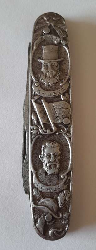 Boer War Paul Kruger / General De Wet Pocket Knife By Amefa.