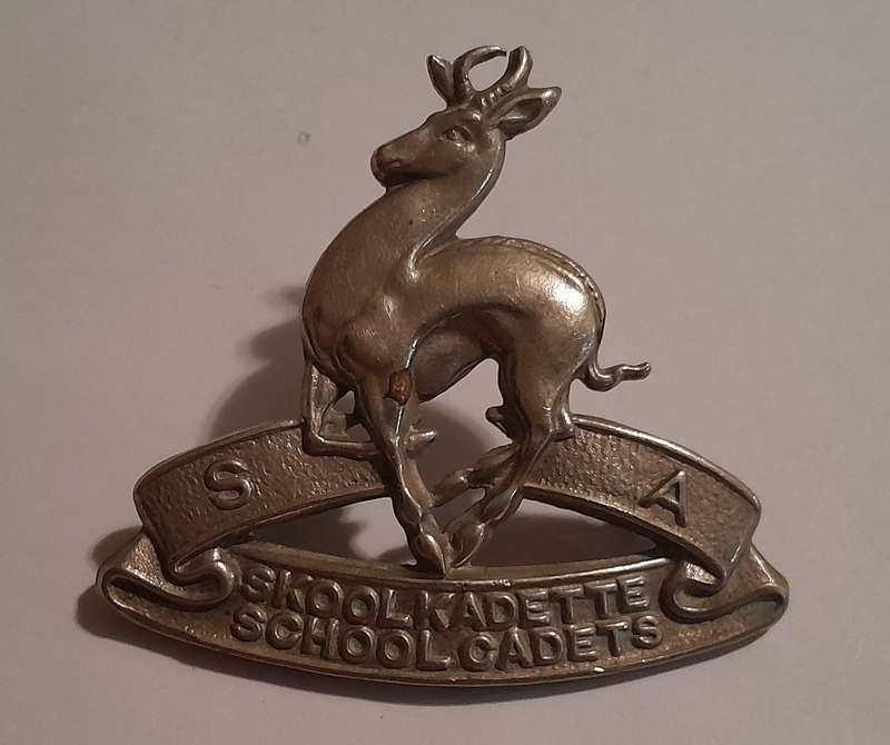 SA School Cadets Beret Badge.  No Lugs.