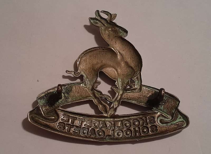 SA School Cadets Beret Badge.  No Lugs.