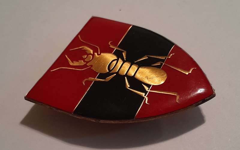 SADF 1 Construction Regiment Shoulder Flash.  Pins Intact.