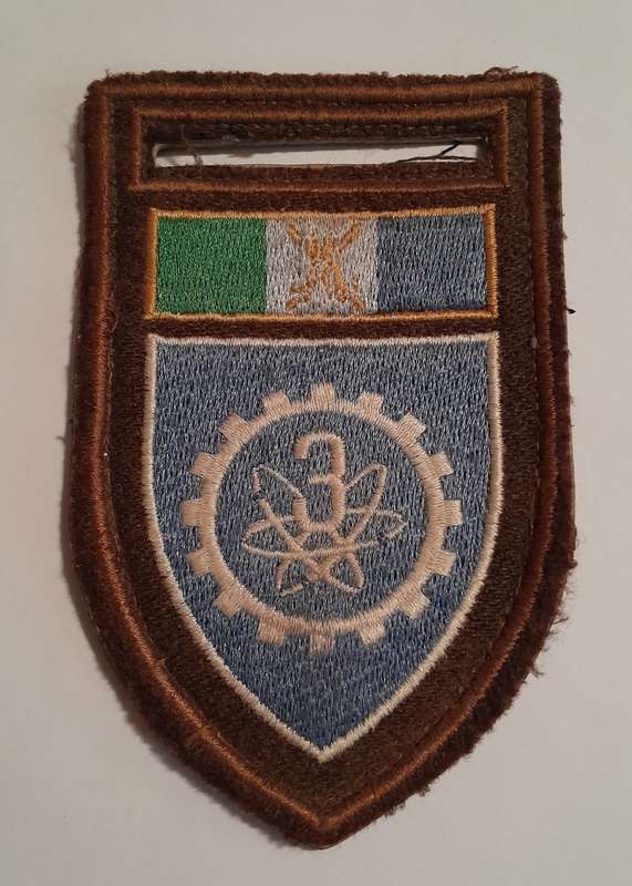 SADF 3 Signals Unit Tupper Shoulder Flash.  No Pin.