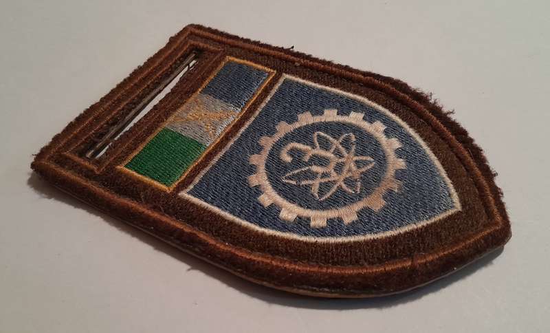 SADF 3 Signals Unit Tupper Shoulder Flash.  No Pin.