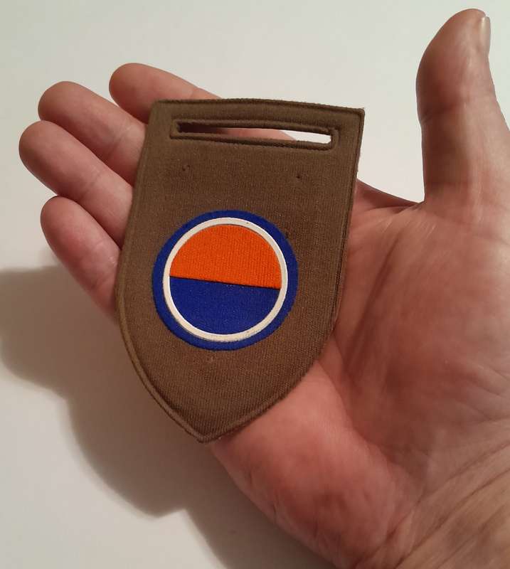 SADF Armour Corps Charlie Company Tupper Shoulder Flash.  Pin Intact.