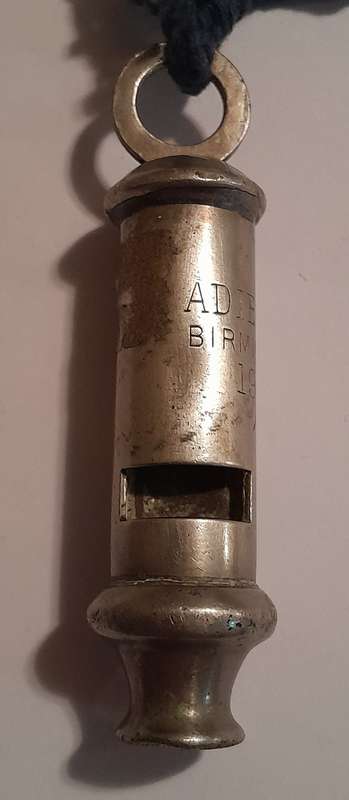 WW2 1940 Adie Brothers Whistle.  Dated with Broad Arrow.