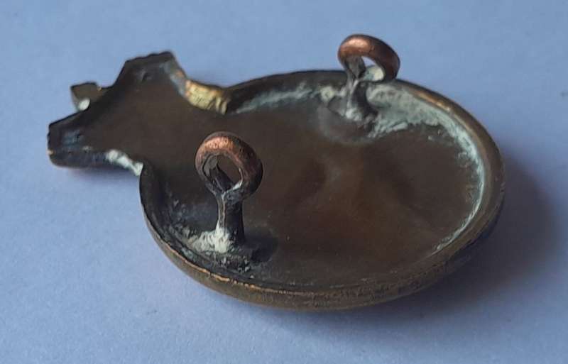 Victorian 5th Dragoon Guards QVC Badge. Boer War Era. Lugs Intact.