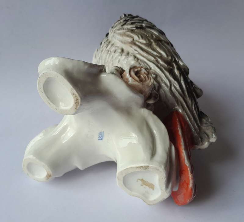 Mid Century W. Goebel West Germany Ceramic African Grey Parrot. Excellent Condition.