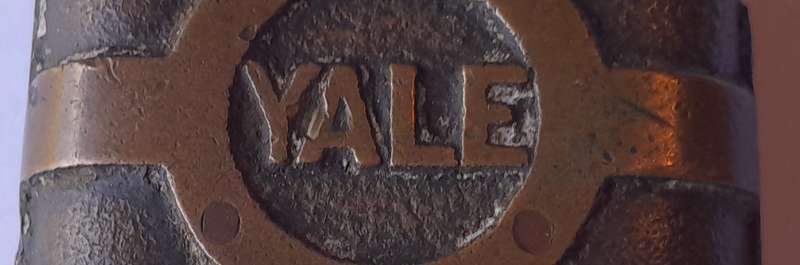 Antique Large Solid Brass "YALE" Lock. No Key.