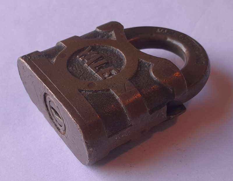 Antique Large Solid Brass "YALE" Lock. No Key.
