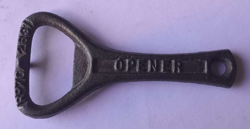 Antique Cast Iron "Crown Cork" Bottle Opener With Patent Number.