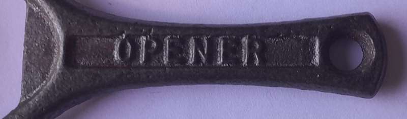 Antique Cast Iron "Crown Cork" Bottle Opener With Patent Number.