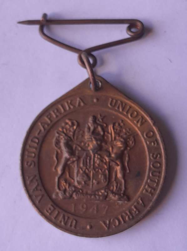 Union Of South Africa 1947 Koninklike Besoek / Royal Visit Medal.