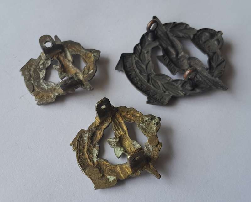 WW2 SA Airforce Badge Set.  Cap and Collars (Facing).