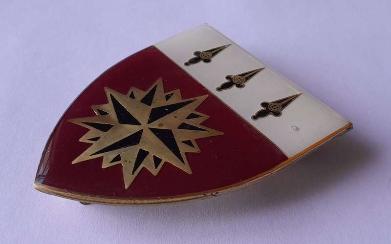 SADF 1 Special Forces Regiment Shoulder Flash.  All Pins Intact.