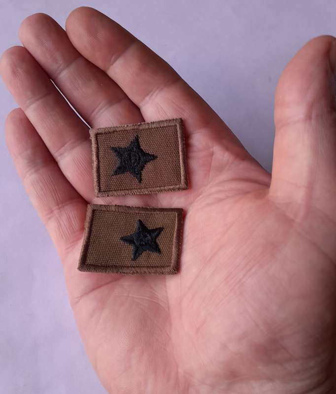 SADF Pair 2nd Lieutenant Rank Badges.