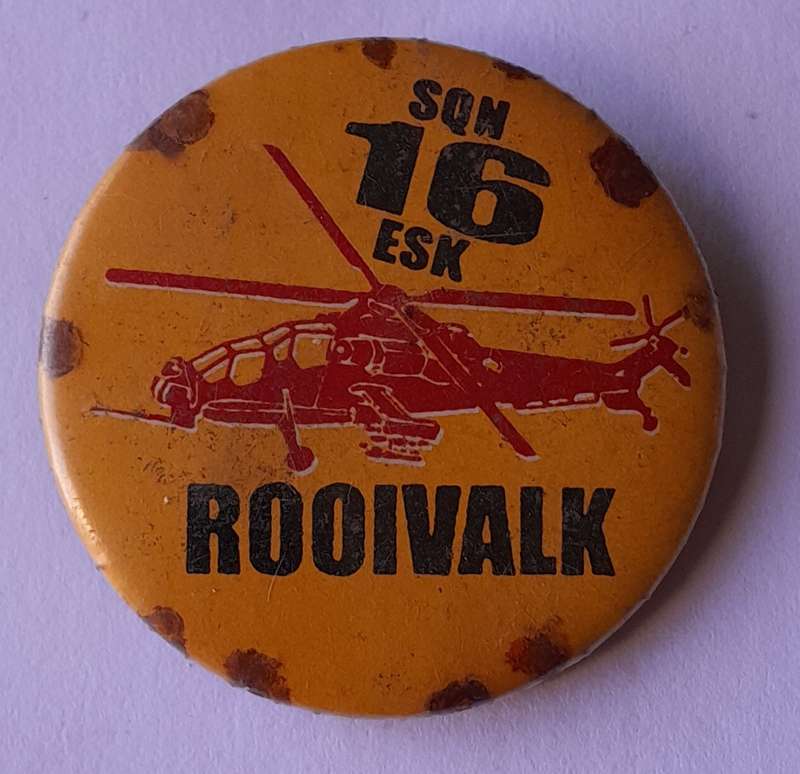 Vintage 16 Squadron Rooivalk Badge.  Pin Intact.