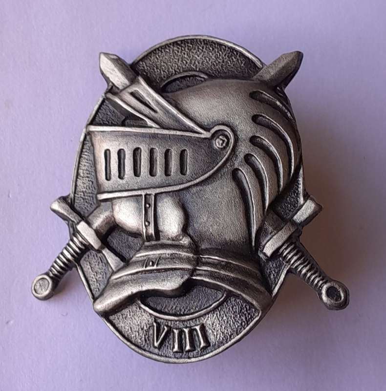 SADF 8 Armoured Division HQ Cape Badge.  Original Lugs Intact.
