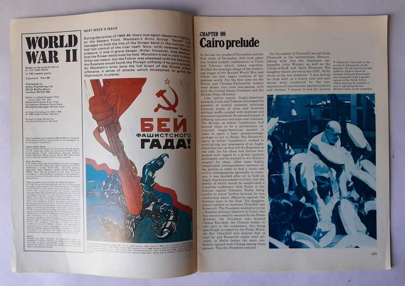 Vintage World War II Magazine Number 66 "Teheran : The Big Three"