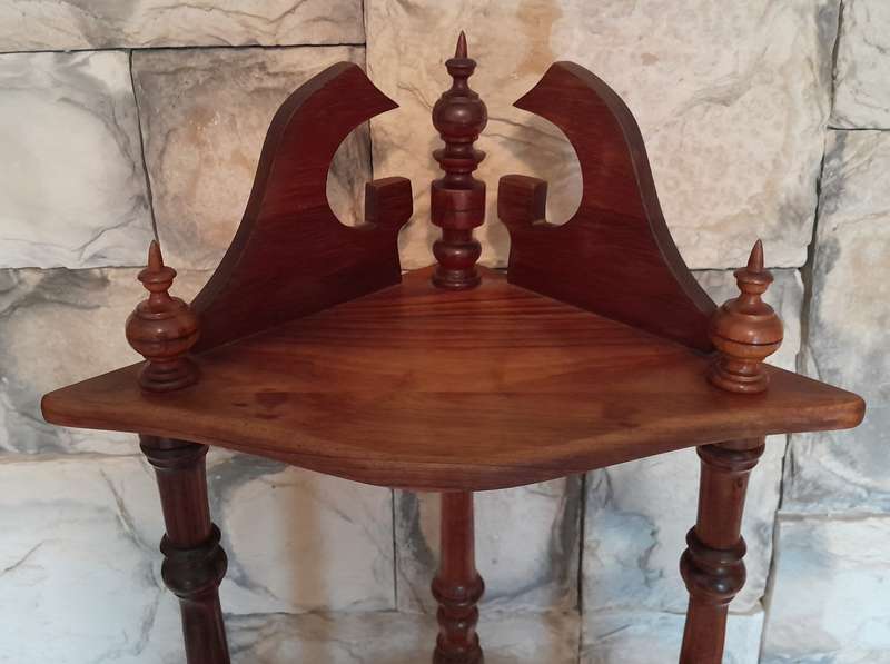 Vintage Blackwood 4-Tier Corner Whatnot By Kluyts Of Knysna. 1.42m High.  Collection Only.
