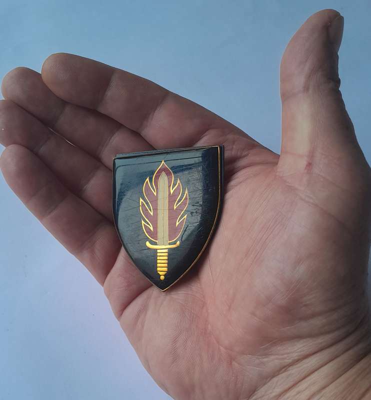 SADF 11 Commando Shoulder Flash. All Pins Intact.