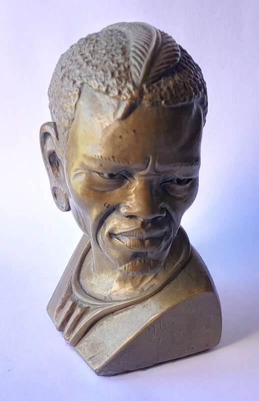 Casper Darare Cold Cast Bronze Bust. Signed And Numbered. 10.5cm.
