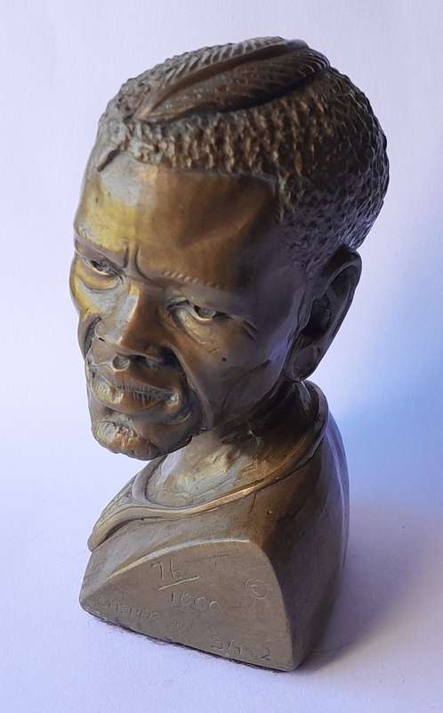Casper Darare Cold Cast Bronze Bust. Signed And Numbered. 10.5cm.
